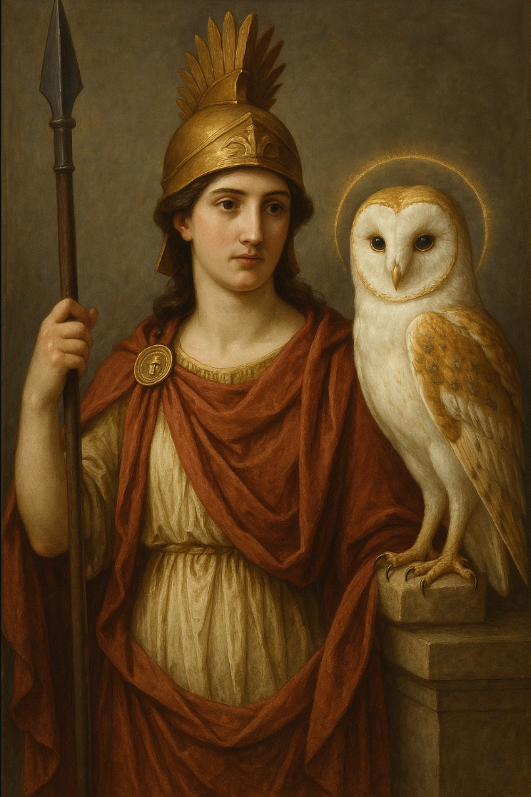 The Sage's Wings: Exploring the Timeless Myth of Minerva and the Sacred Owl